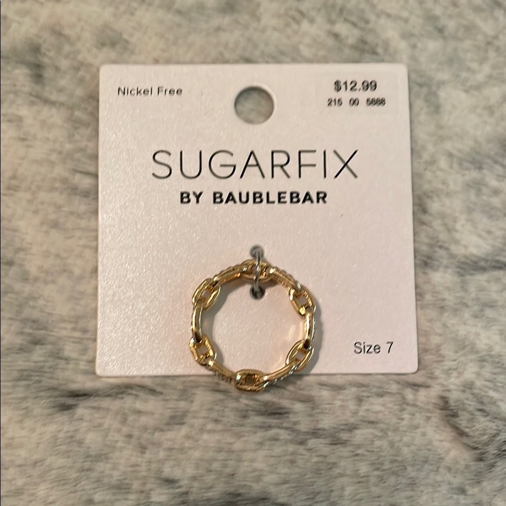BaubleBar Gold Twisted Rope Ring